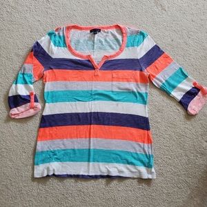 Gap 3/4 Sleeve Striped top, Sz S